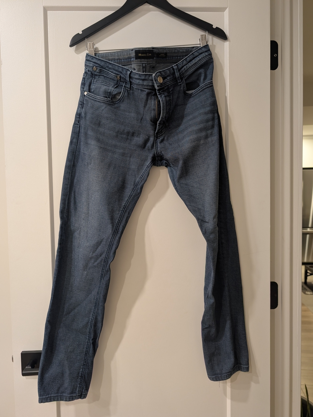 Massimo Dutti Men's Slim Jeans in Dark Blue Wash